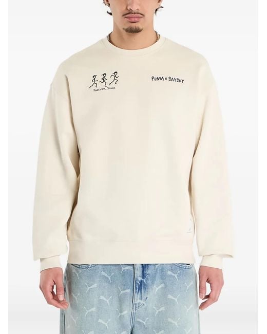 PUMA White X Saysky Crew-Neck Sweatshirt