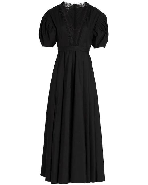 Giambattista Valli Black Poplin Midi Dress