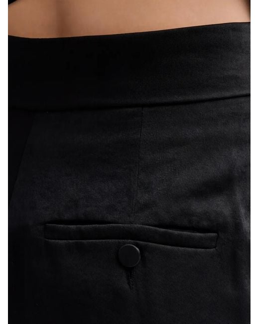 Morgan Black Button Trousers
