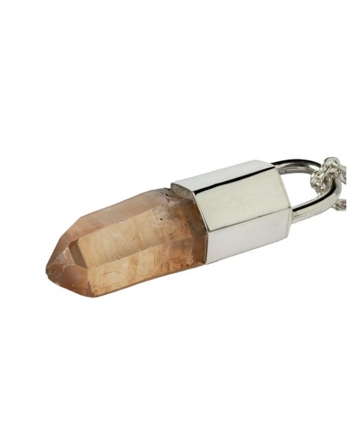 Parts Of 4 White Sterling Talisman Quartz Necklace