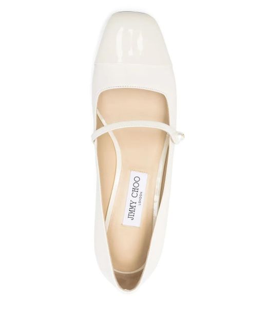 Zapatos Elisa con tacón de 40 mm Jimmy Choo de color Natural