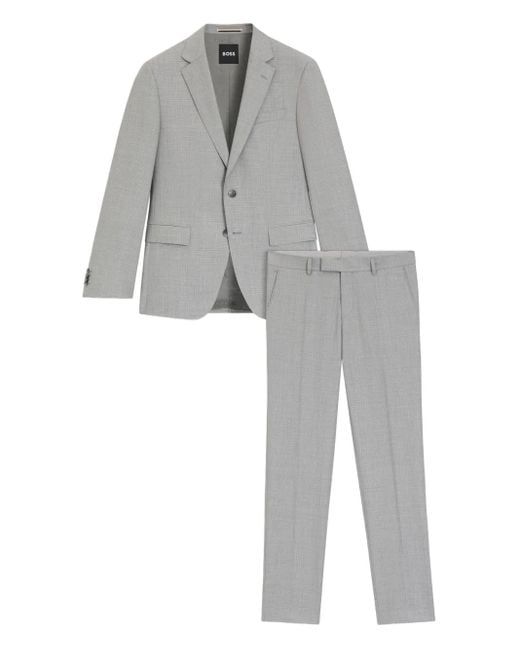 Traje De Dos Botones Boss de hombre de color Gray