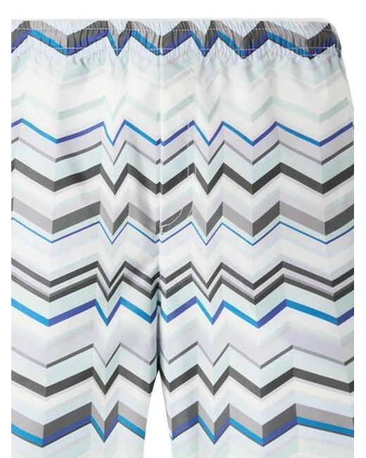 Missoni Blue Short À Motif De Chevrons for men