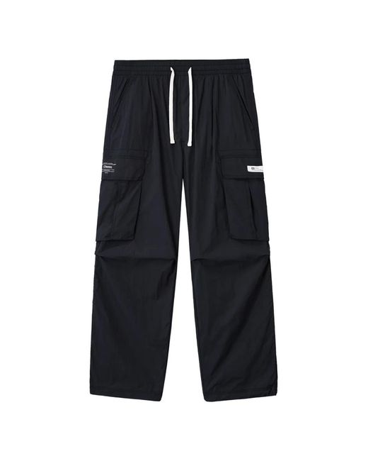 Chocoolate Black Cargo Label Trousers for men