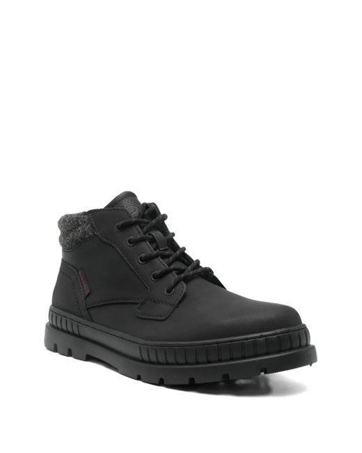 Bugatti Black Lace-Up Booties for men