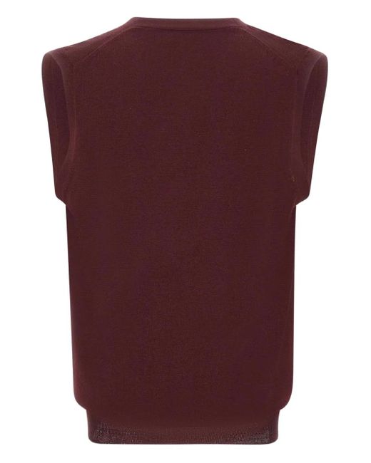 Gran Sasso Purple Wool Buttoned Cardigan for men