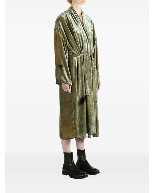 MUTEDANCE Green Silk Kimono