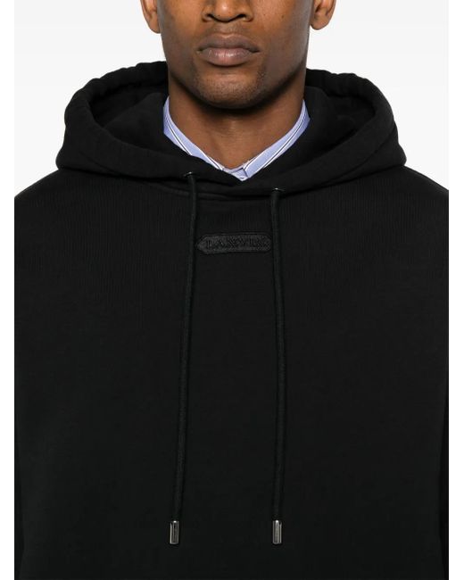 Lanvin Black Hoodie Patch for men