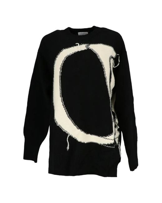 Off-White c/o Virgil Abloh Black Crewneck Graphic Sweatshirt