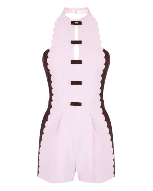 Elisabetta Franchi Pink Scallop Jumpsuit