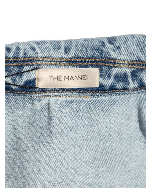 The Mannei Blue Lour Cropped Denim Jacket
