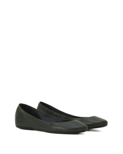 Lanvin Black Leather Ballet Flats