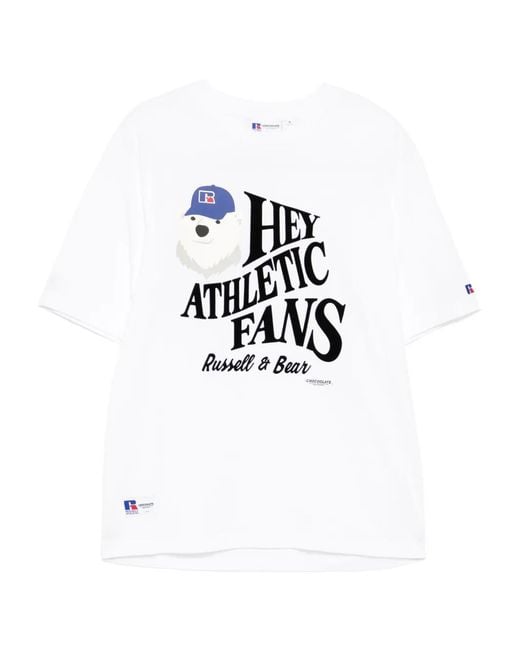 Chocoolate White Graphic-Print T-Shirt for men
