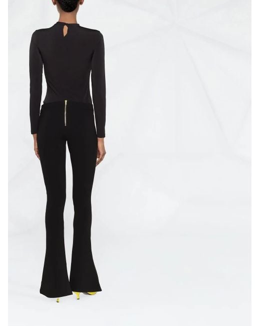 Balmain Black Low-Waist Flared Trousers
