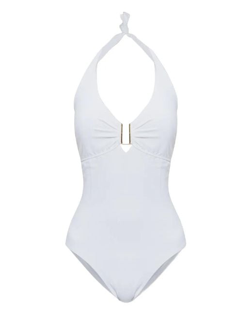 Melissa Odabash White Maillot De Bain À Fermeture Nouée