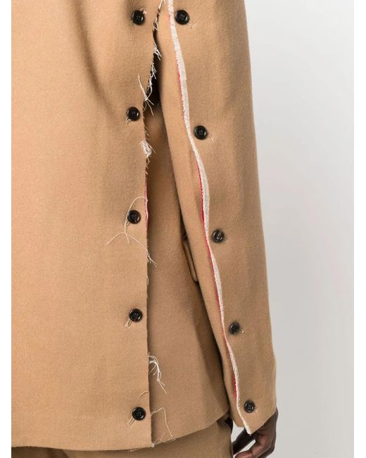Marni Brown Buttoned Single-Breasted Blazer for men