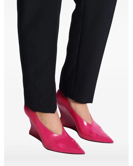 Balmain Pink 95Mm Pointed-Toe Pumps