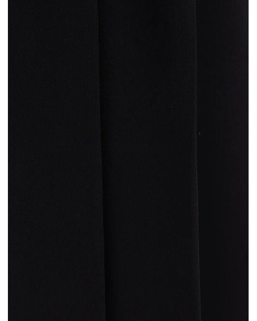 Totême Black Belt-Loop Midi Skirt