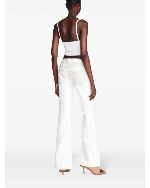 Dion Lee White Ventral Compact Cropped Top