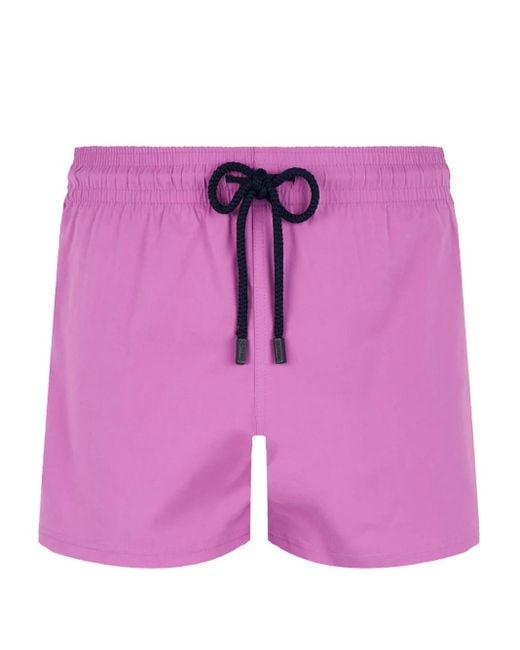 Vilebrequin Pink Logo-Patch Swim Trunks for men