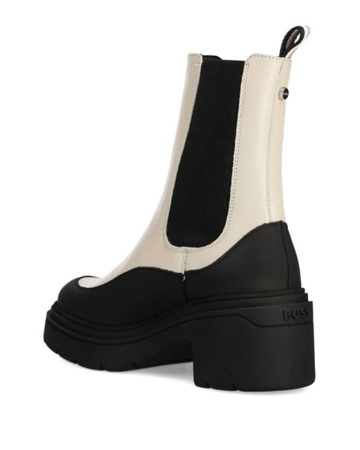 Boss Black 70Mm Elastic-Panels Platform Chelsea Boots