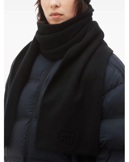 Alexander Wang Embossed Logo Scarf in Black Lyst