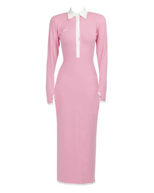 Vestido midi de manga larga ROWEN ROSE de color Pink
