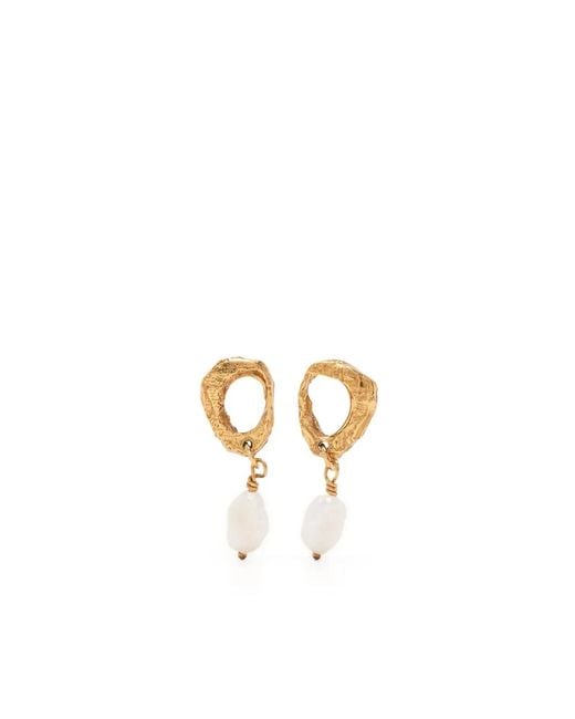 Loveness Lee White Dio Aurum Pearl-Embellished Drop Earrings