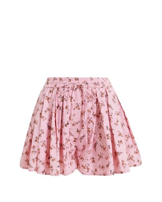 Essentiel Antwerp Jittery Floral-Print Flared Mini Shorts