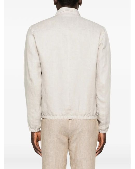 Barba Napoli White Linem Jacket for men