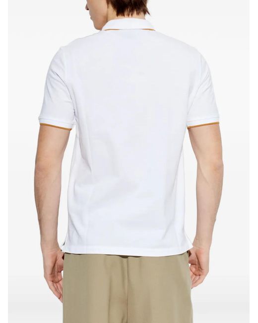 Paul Smith White Polo À Patch Logo for men