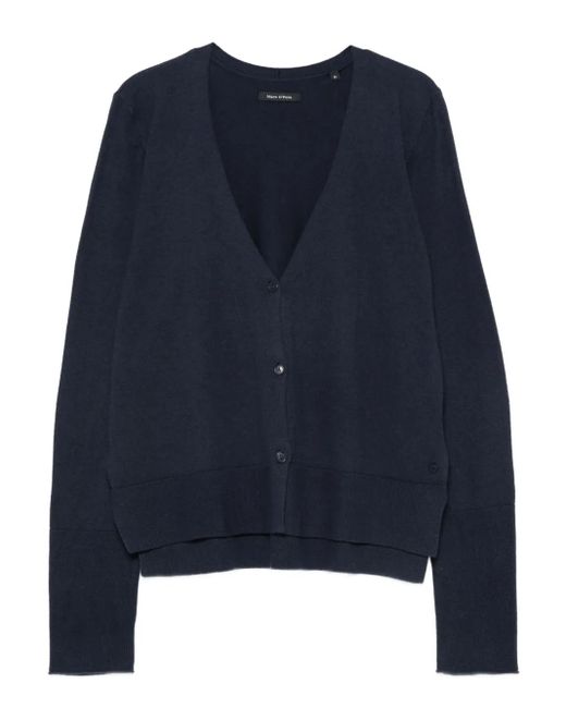 Marc O' Polo Vest Met Knopen En V-Hals in het Blue