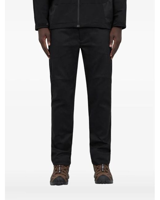 And Wander Black Reflective-Detail Trousers for men