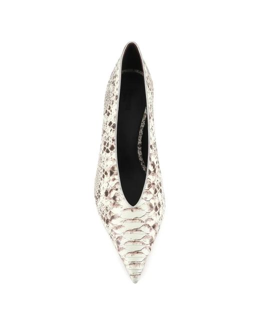 Le Monde Beryl Natural Snakeskin-Effect Pointed-Leather Pumps