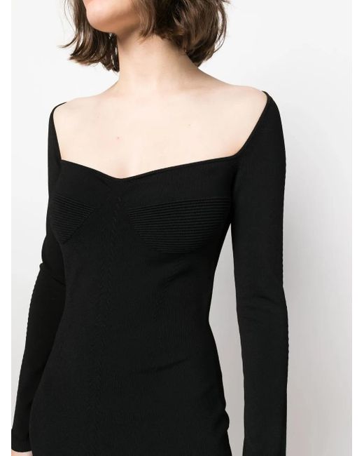 Vestido corto de manga larga DSquared² de color Black