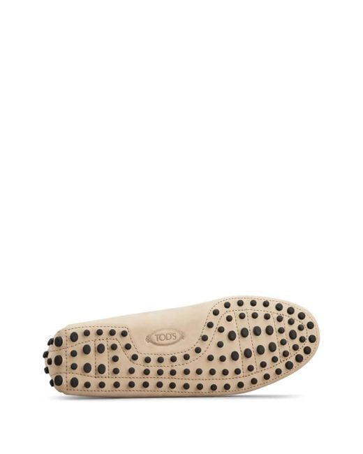Tod's Natural Logo-Debossed Leather Loafers for men
