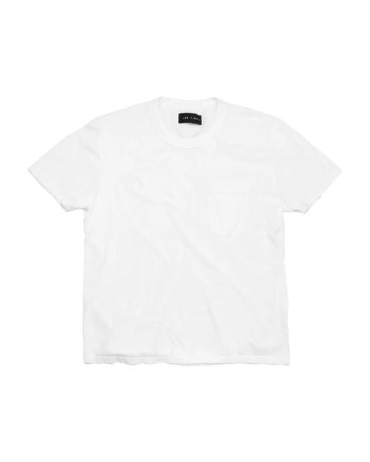 Les Tien White Short-Sleeve Cotton T-Shirt for men