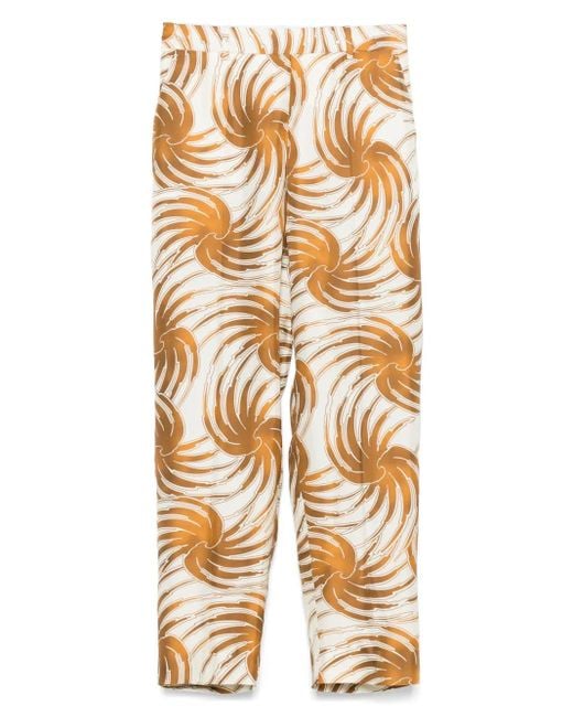 Alberto Biani Metallic Satin Trousers