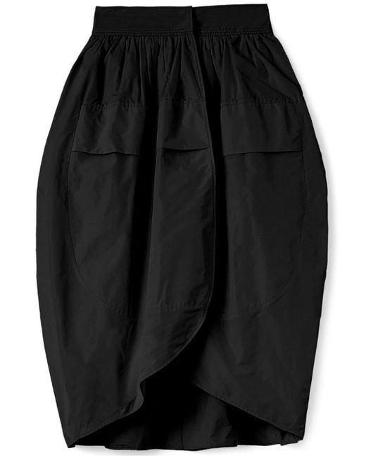 Jil Sander Black Wrap-design High-waisted Midi Skirt