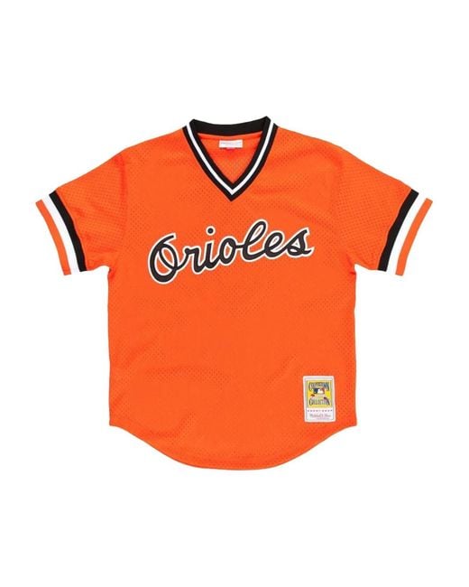 Mitchell & Ness Orange Mlb Orioles 1988 Cal Ripken Jr T-Shirt for men