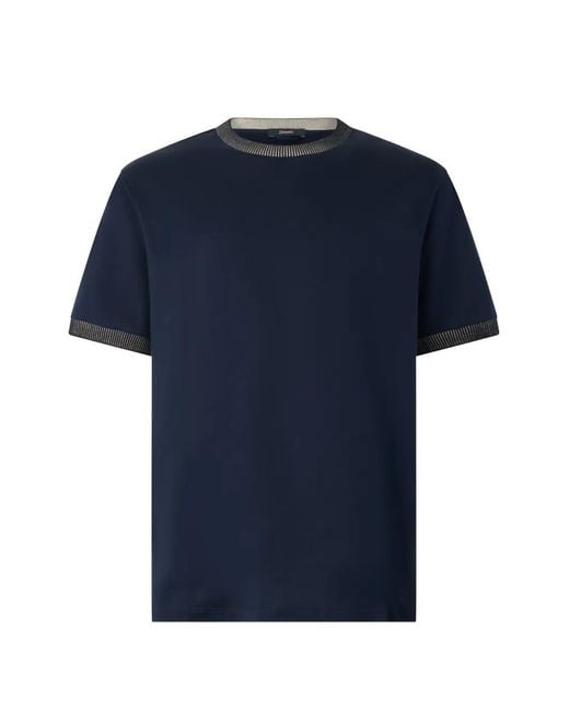 Herno Blue Round-Neck T-Shirt for men