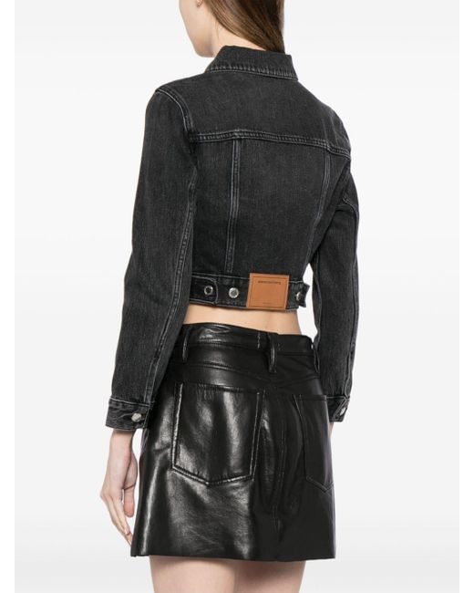 Alexander wang black denim jacket sales