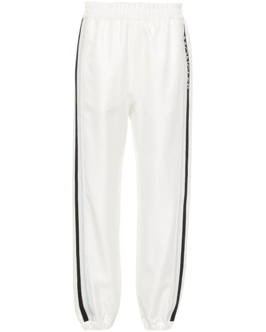 Pantalones de chándal con logo bordado Moncler de color White