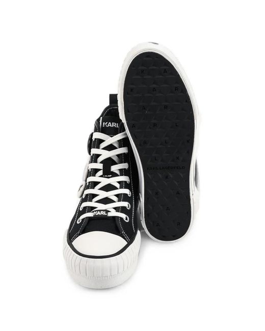 Karl Lagerfeld White Kampus Max Badge-Embellished Sneakers