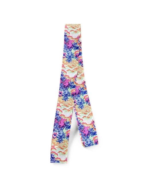 DSquared² White Hawaii-Print Silk Scarf for men