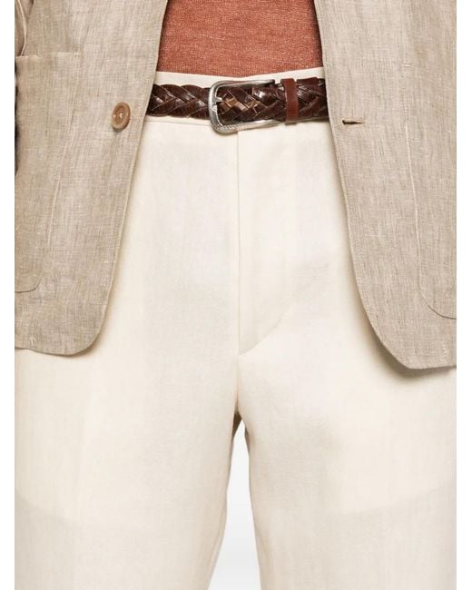 Tagliatore White Tailored Trousers for men