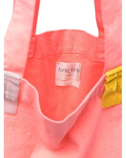Forte Forte Pink Canvas Tote Bag