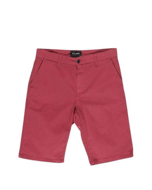 Lyle & Scott Red Logo-Patch Chino Shorts for men