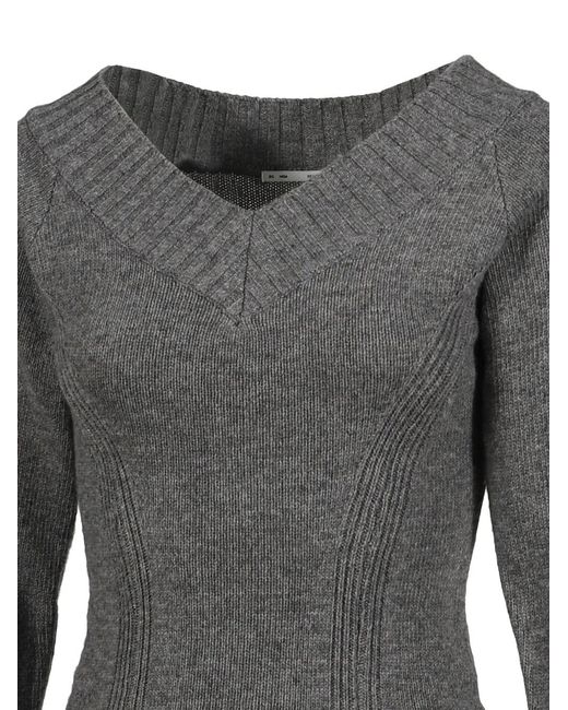 BOHEMSEO Gray Bok V-Neck Sweater