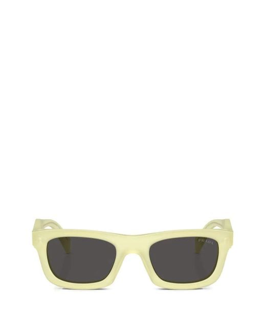 Prada Yellow Pillow Rectangle-Frame Sunglasses